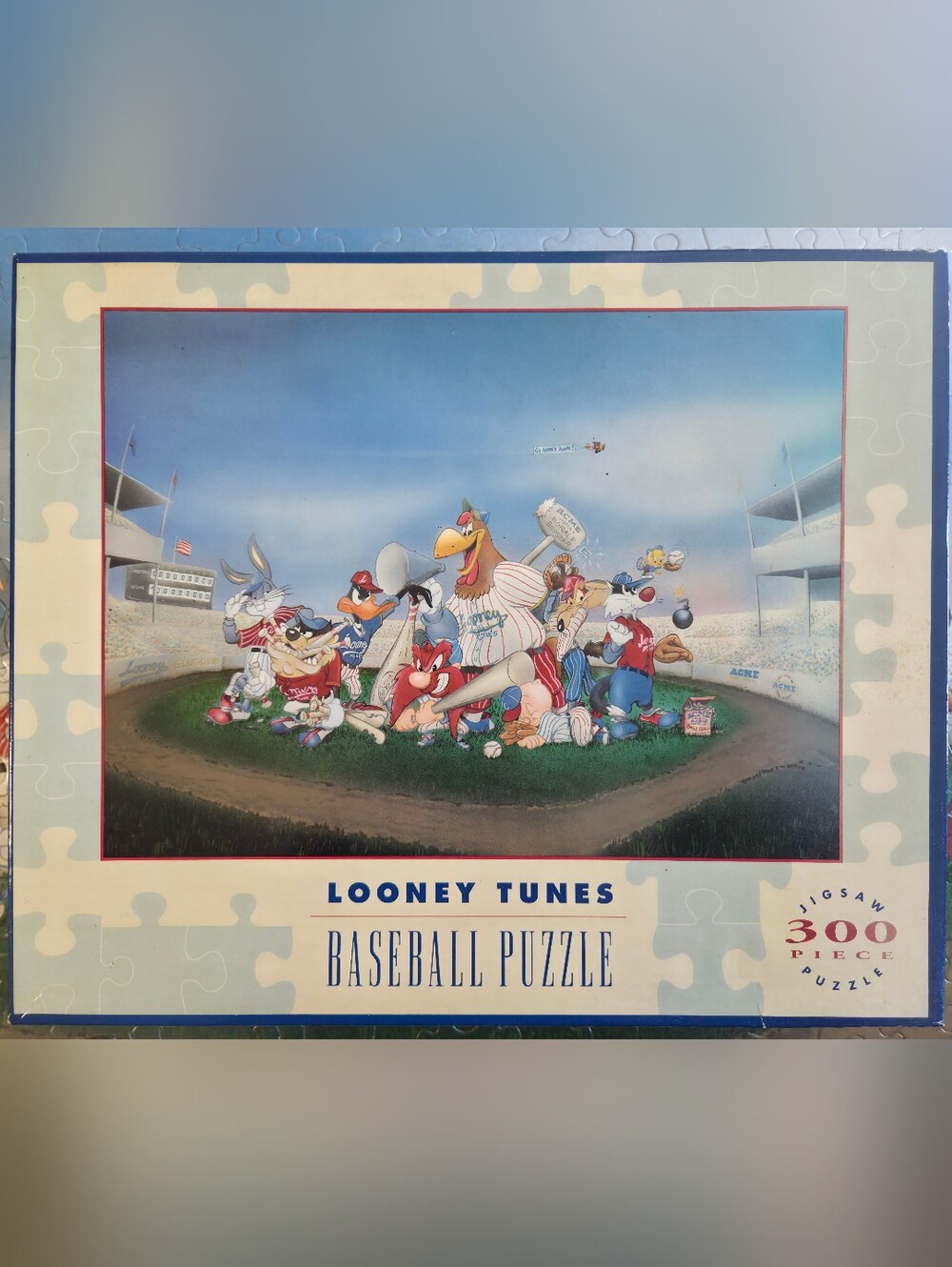 Vintage Warner Bros Looney Tunes Baseball Jigsaw Puzzle 300 Pieces 1992